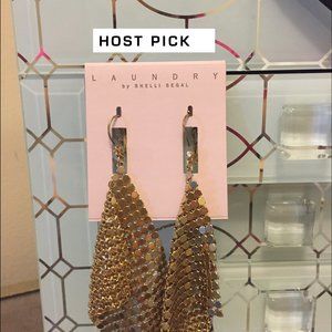 NWT! *HP* Laundry by Shelli Segal Gold Mesh Earrings
